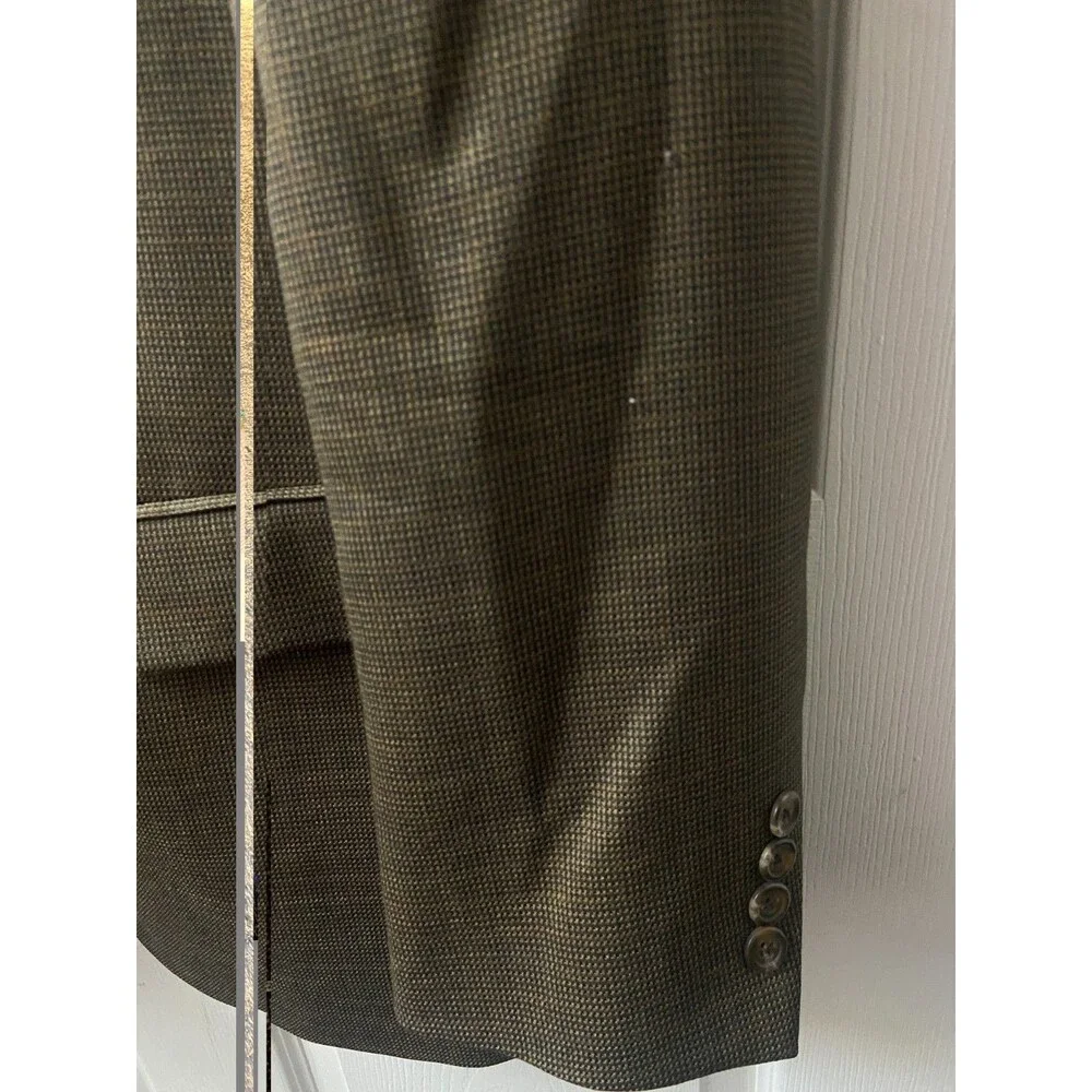 VTG Lauren Ralph Lauren Men 42R Brown Tweed 100% Wool Blazer Sport Coat Woolmark